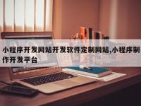 小程序开发网站开发软件定制网站,小程序制作开发平台
