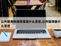 公共服务网络搭建是什么意思,公共服务器什么意思