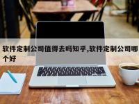 软件定制公司值得去吗知乎,软件定制公司哪个好