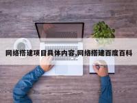 网络搭建项目具体内容,网络搭建百度百科